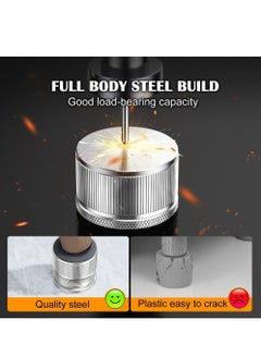 كابتن تيك Heavy Duty Adjustable Metal Furniture Risers 1 to 17 Inch Lift for Bed Couch Table 4 Pack Silver  - Image 2