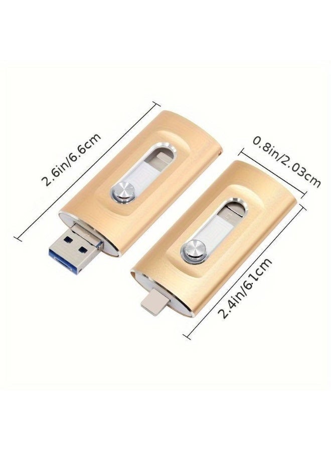 3 in 1 128GPortable Flash Drive, High Speed USB 3.0 Memory Storage, OTG Flash Pen Drive with Free Type-C Adapter for Android Phones/PC and More Devices, External Storage, USB Flash Drives Portabledevice - Image 3