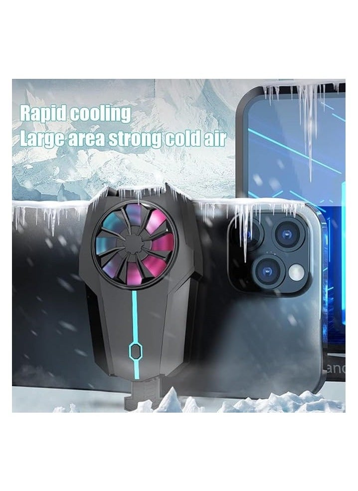 Raxoom Mobile Phone Cooler Fan with LED, Phone Fan for Gaming RGB Light, Portable Mobile Phone Radiator Cooler, Mobile Phone Radiator, for All The Smartphones  - Image 5