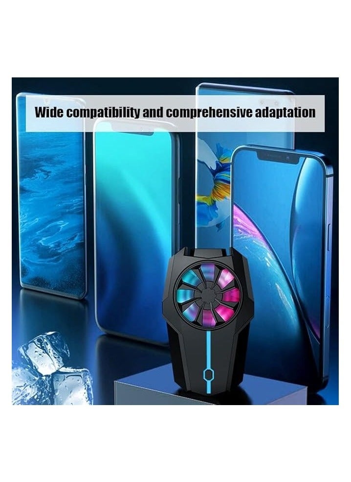 Raxoom Mobile Phone Cooler Fan with LED, Phone Fan for Gaming RGB Light, Portable Mobile Phone Radiator Cooler, Mobile Phone Radiator, for All The Smartphones  - Image 4