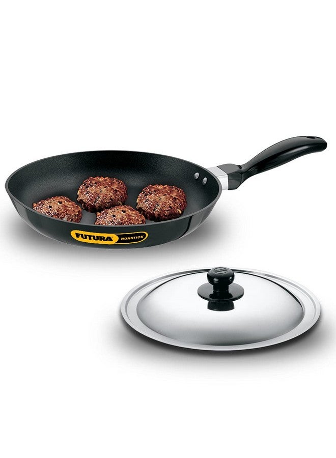 هوكينز مقلاة هوكينز فيوتورا 24 سم، مقلاة غير لاصقة مع غطاء من الفولاذ المقاوم للصدأ، أسود (NF24S) - Image 1