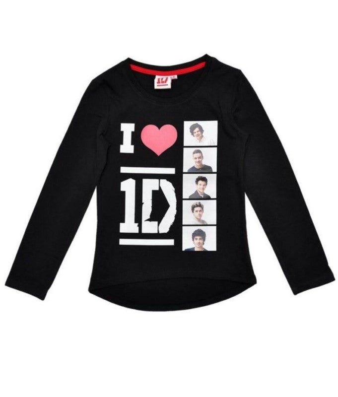 ون دايركشن تي شيرت One Direction 1D للفتيات بأكمام طويلة من Kids TV - Image 1