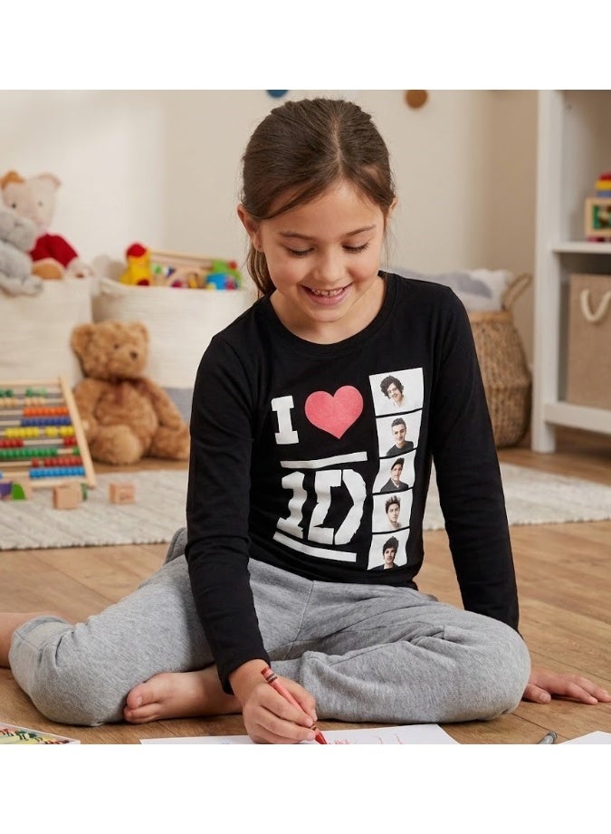ون دايركشن تي شيرت One Direction 1D للفتيات بأكمام طويلة من Kids TV - Image 2