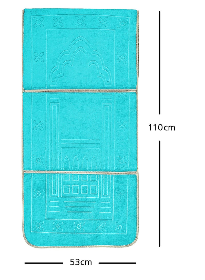 Foldable Islamic Praying Mat with Back Rest Prayer Rug with Carrying Bag Portable Cushioned Prayer Rug for Salah Size 110 X 53 Cm - Image 4