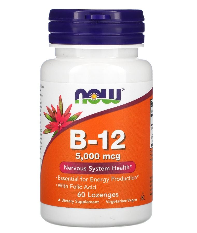 now B-12 5000 mcg 60 Lozenges