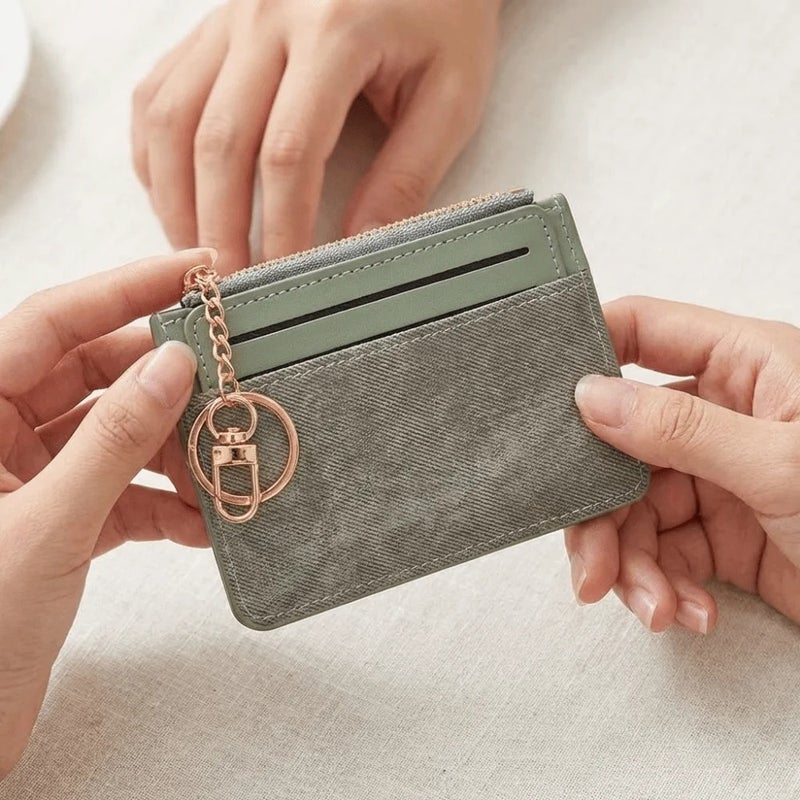 Leather Flip Wallet & Card Holder with Multiple Pockets + Separate Card Holder - Dark Brown - Image 1