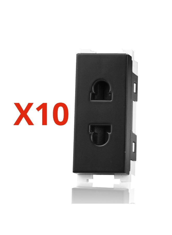 Sanshe sharm 10 pieces of American black matte sockets, 16 amps - Sanchi Sharm - Image 1