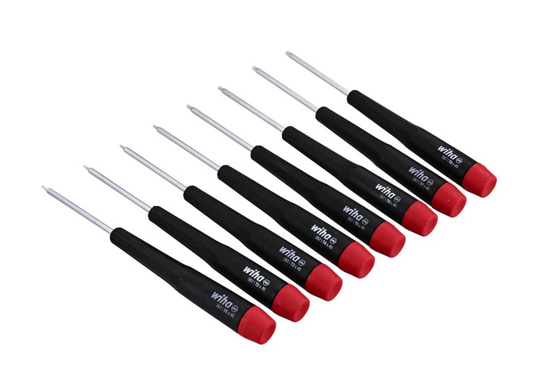 Wiha 26791 Precision Torx T1-T8 Set, 8-Piece,(Red, Black) - Image 2