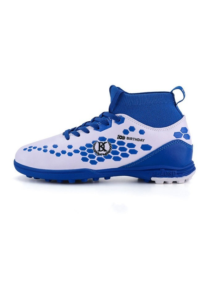 SKT Shiketro Easy And Comfortable Football Shoes, Broken Nails, Non-Slip Competition Training Shoes For Male And Female Middle School Students, Wear-Resistant Football Shoes On Artificial Grass, High-Top Multi-Color Shoes  - Image 1