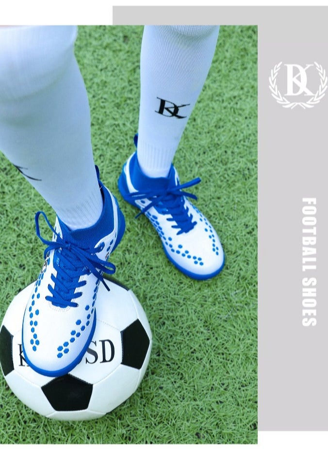 SKT Shiketro Easy And Comfortable Football Shoes, Broken Nails, Non-Slip Competition Training Shoes For Male And Female Middle School Students, Wear-Resistant Football Shoes On Artificial Grass, High-Top Multi-Color Shoes  - Image 2