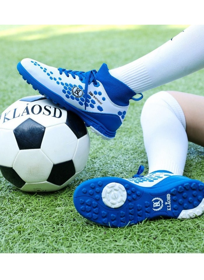 SKT Shiketro Easy And Comfortable Football Shoes, Broken Nails, Non-Slip Competition Training Shoes For Male And Female Middle School Students, Wear-Resistant Football Shoes On Artificial Grass, High-Top Multi-Color Shoes  - Image 5