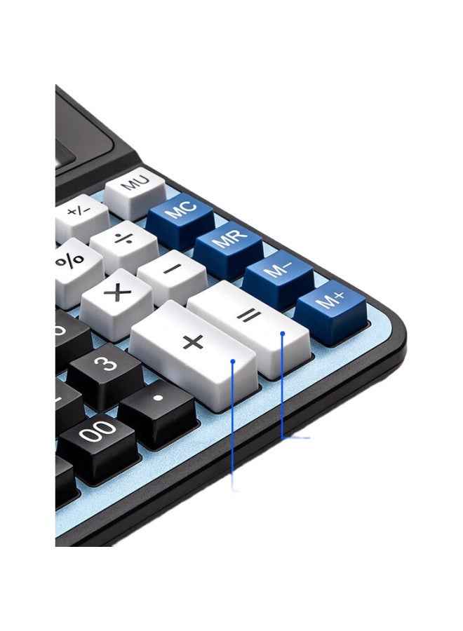 Deli Dual Power Computer Keyboard Calculator, 12-Digit Metal Panel Desktop Calculator, Financial/Banking Calculator, Office Supplies, 2137, New And Old Mixed Delivery - Image 1