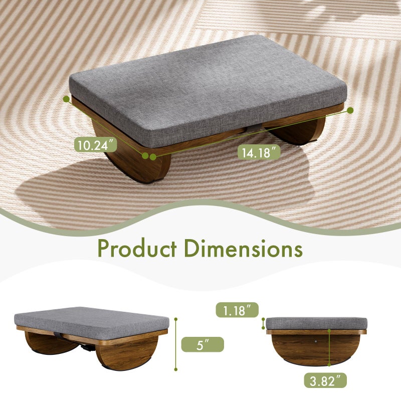 Atoping Ergonomic Wooden Footrest for Under Desk, Foot Rest with Anti-Slip Surface, Comfortable Desk Foot Stool for Office Home Gaming, Improve Posture & Promote Blood Circulation - Image 5