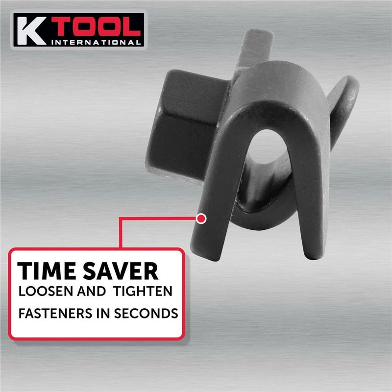 K-Tool International K Tool International 49403 Universal Wrench Extender Adaptor, 1/2 Inch or 21mm Hex Drive, Drop Forged Body with Heat Treatment, Extendable, Black - Image 5
