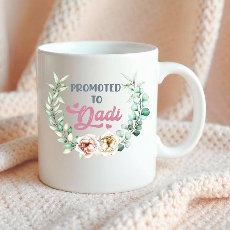 KNITROOT Ceramic Coffee Mug Microwave Safe Promoted to Dadi Print Premium Ceramic Mug Milk Mug Tea Mug Cup for Gift Best Return Gift Best Gift White Mug 250ml85oz - Image 1