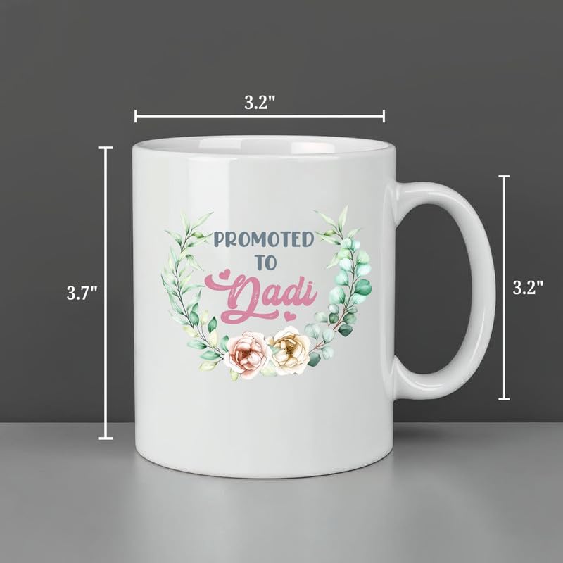 KNITROOT Ceramic Coffee Mug Microwave Safe Promoted to Dadi Print Premium Ceramic Mug Milk Mug Tea Mug Cup for Gift Best Return Gift Best Gift White Mug 250ml85oz - Image 3