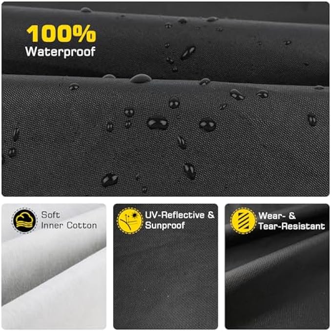 rayihni Car Cover for Kia K5 2021-2026, 6 Layers Waterproof Car Covers with Zipper Door & Windproof Bands All Weather Cover for Snow Rain Dust Hail Leaves Bird droppings Protection - Image 3