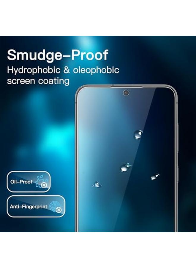 جي تيك واقي شاشة لهاتف سامسونج جالاكسي S24 Fe، غشاء زجاجي مقوى متوافق مع بصمة الإصبع، عبوة من 3 قطع شفافة عالية الدقة - Image 5