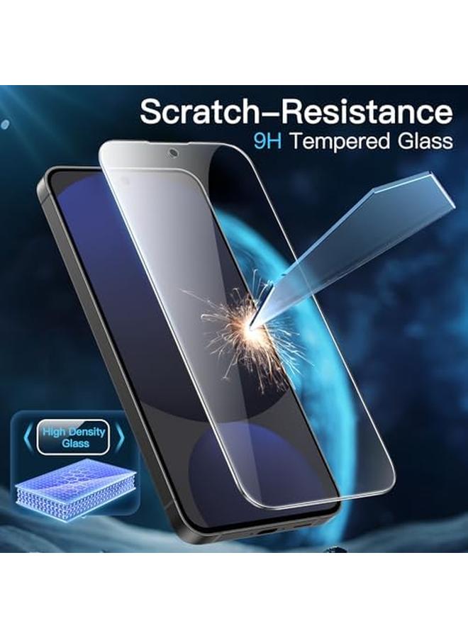 جي تيك واقي شاشة لهاتف سامسونج جالاكسي S24 Fe، غشاء زجاجي مقوى متوافق مع بصمة الإصبع، عبوة من 3 قطع شفافة عالية الدقة - Image 3