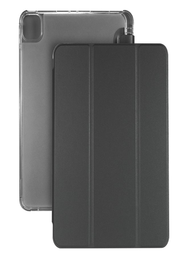 جراب حماية للتابلت مع فتحة للقلم، خاصية التشغيل/الإيقاف التلقائي، متوافق مع جهاز iPad Pro مقاس 11 بوصة إصدار 2020/2021، أسود (ملمس مطاطي). - Image 1