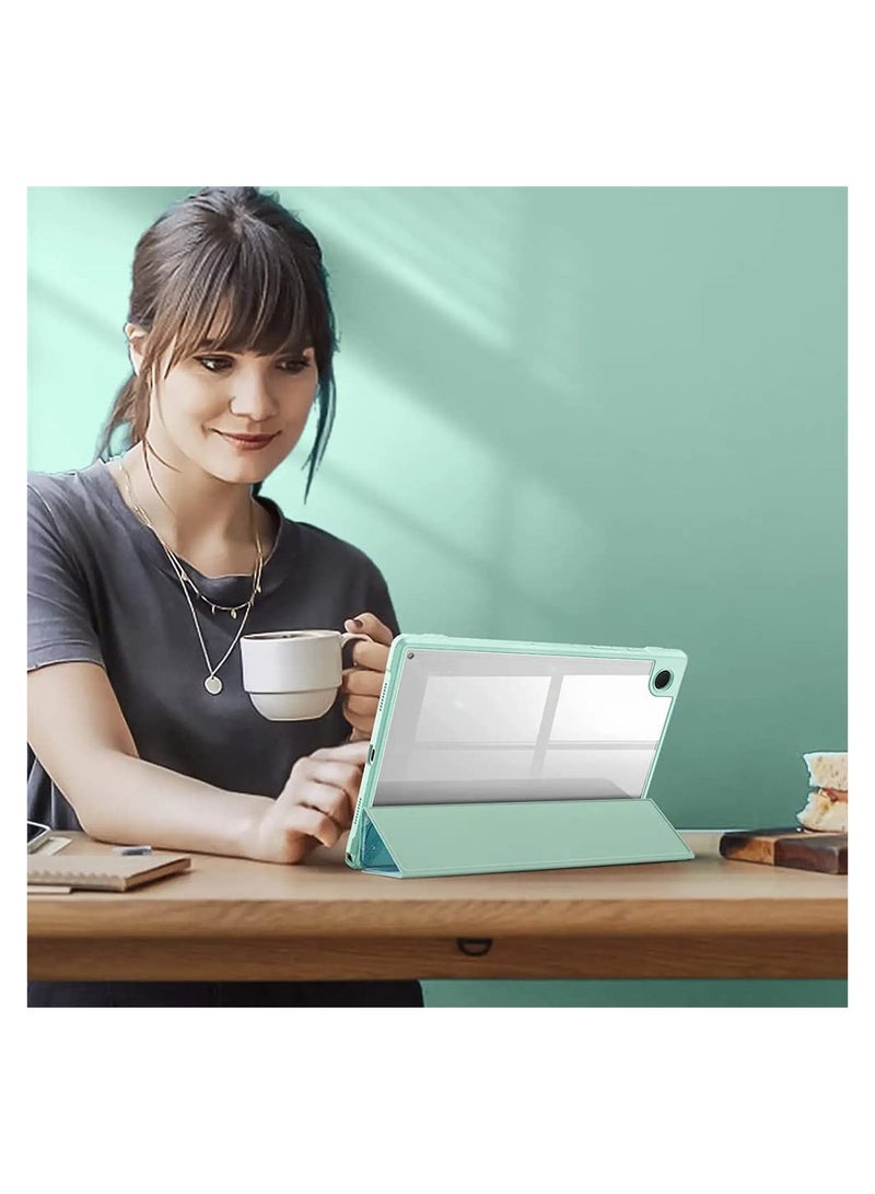 SYOSI Comptible for Samsung Galaxy Tab A8 Case Hybrid Slim Case for 10.5 Inch 2022 Model SM X200 X205 X207 Shockproof Cover with Clear Transparent Back Shell Auto Wake Sleep - Image 2