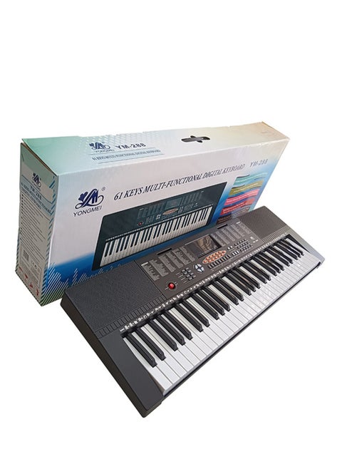 61-Key Electronic Keyboard with Stand, Microphone & Teaching Modes - Pink, 83.5 cm x 28 cm x 8.5 cm, 2.6 kg, Ideal for Kids & Beginners Black
