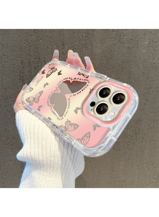 NIBEMINENT Blurred Butterfly Protective TPU Case Cover For iPhone 16 Plus, Clear - Image 2