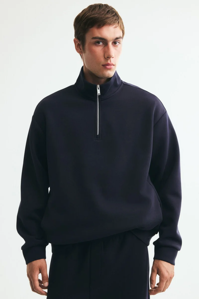 H&M  Relaxed Fit Zip-top sweatshirt for Men | Best Price UAE