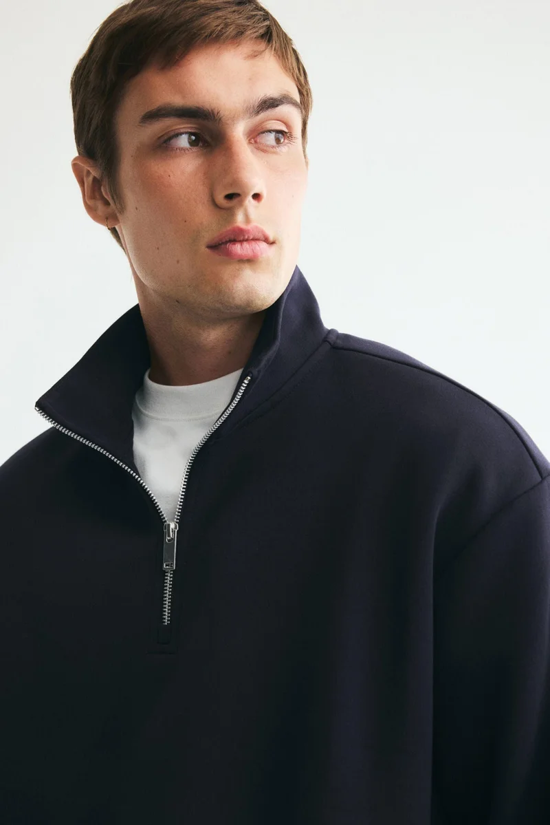 H&M  Relaxed Fit Zip-top sweatshirt for Men | Best Price UAE