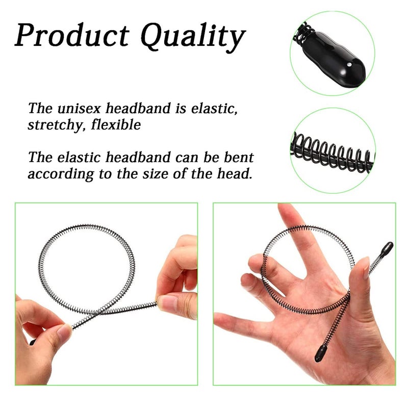 LERNOU Metal Headbands for Men and Women, Wavy Adjustable Wire Hair Bands, Unisex Non-Slip Elastic Headband for Workout, Face Washing, Curly Hair & Daily Use. (6 Pack) - Image 3