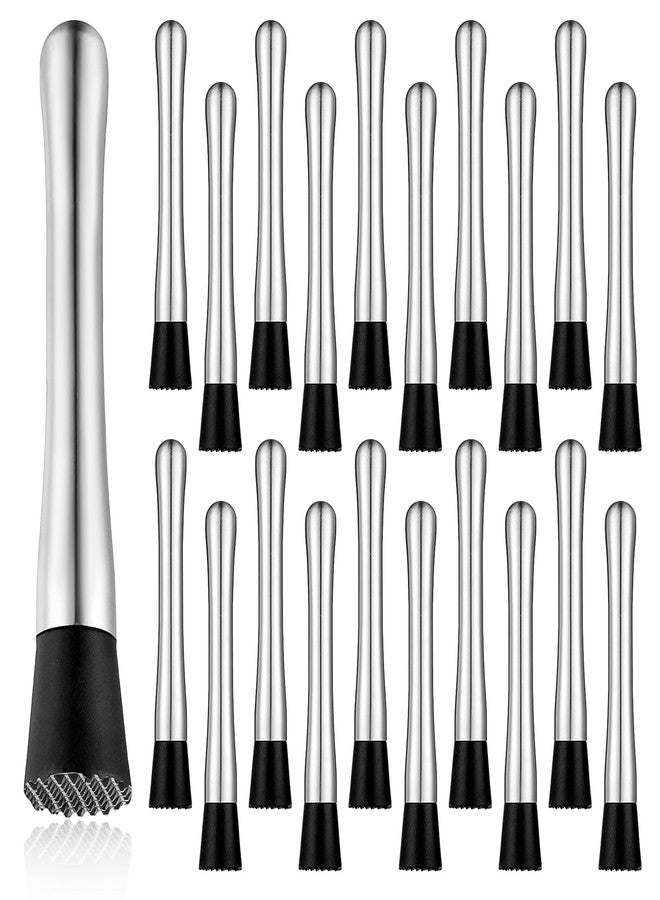 Tobeelec 20 Pcs Muddler for Cocktails - Stainless Steel Bar Muddler Tool, Muller for Drinks Ice Crusher, Bartender Tools Set Home Bartender Bars Accessories - Image 1
