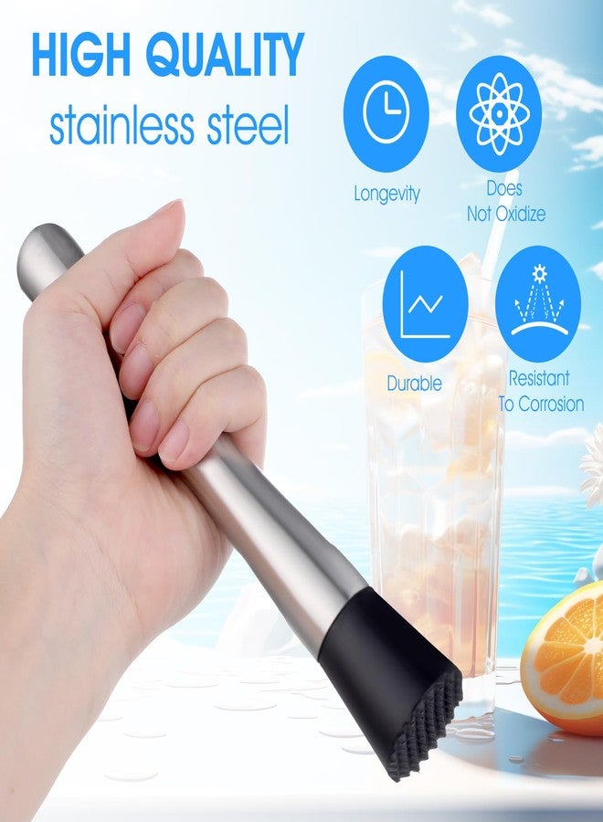Tobeelec 20 Pcs Muddler for Cocktails - Stainless Steel Bar Muddler Tool, Muller for Drinks Ice Crusher, Bartender Tools Set Home Bartender Bars Accessories - Image 4