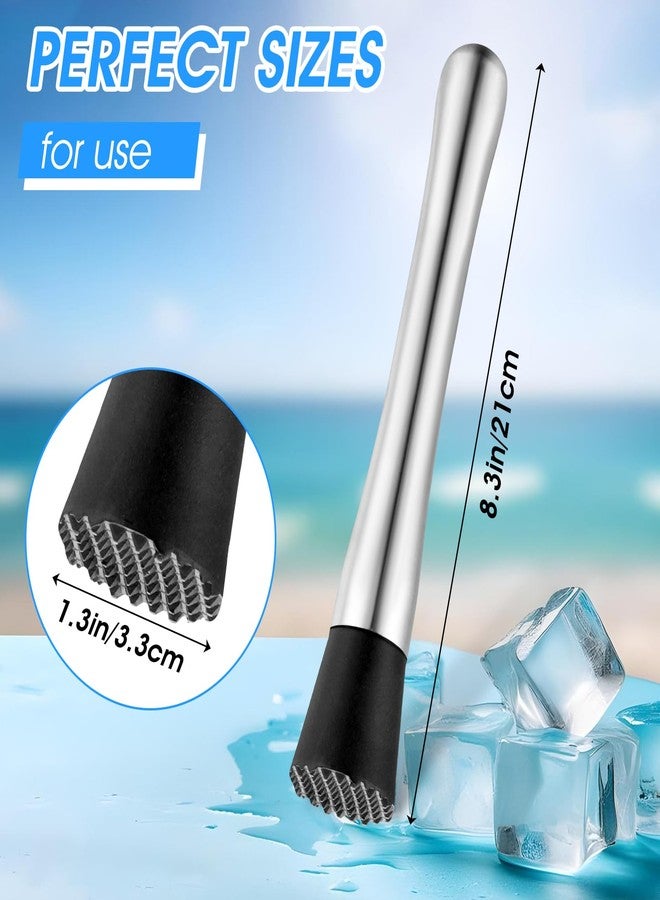 Tobeelec 20 Pcs Muddler for Cocktails - Stainless Steel Bar Muddler Tool, Muller for Drinks Ice Crusher, Bartender Tools Set Home Bartender Bars Accessories - Image 2