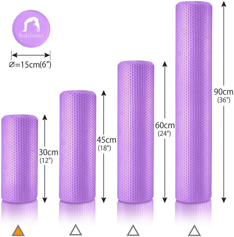 Bodylastics Foam Roller (30 x 15 cms) for Deep Tissue Massage, Relief from Sore Muscles Pain, Pre & Post Exercise Fitness Workout Sessions - Image 2