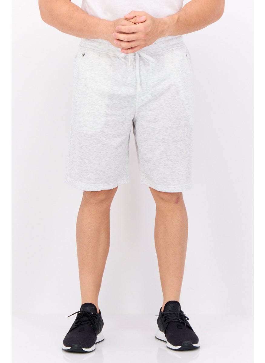 90 Degree By Reflex Men Sportswear Fit Heather Outdoor Shorts, Grey  - Image 1