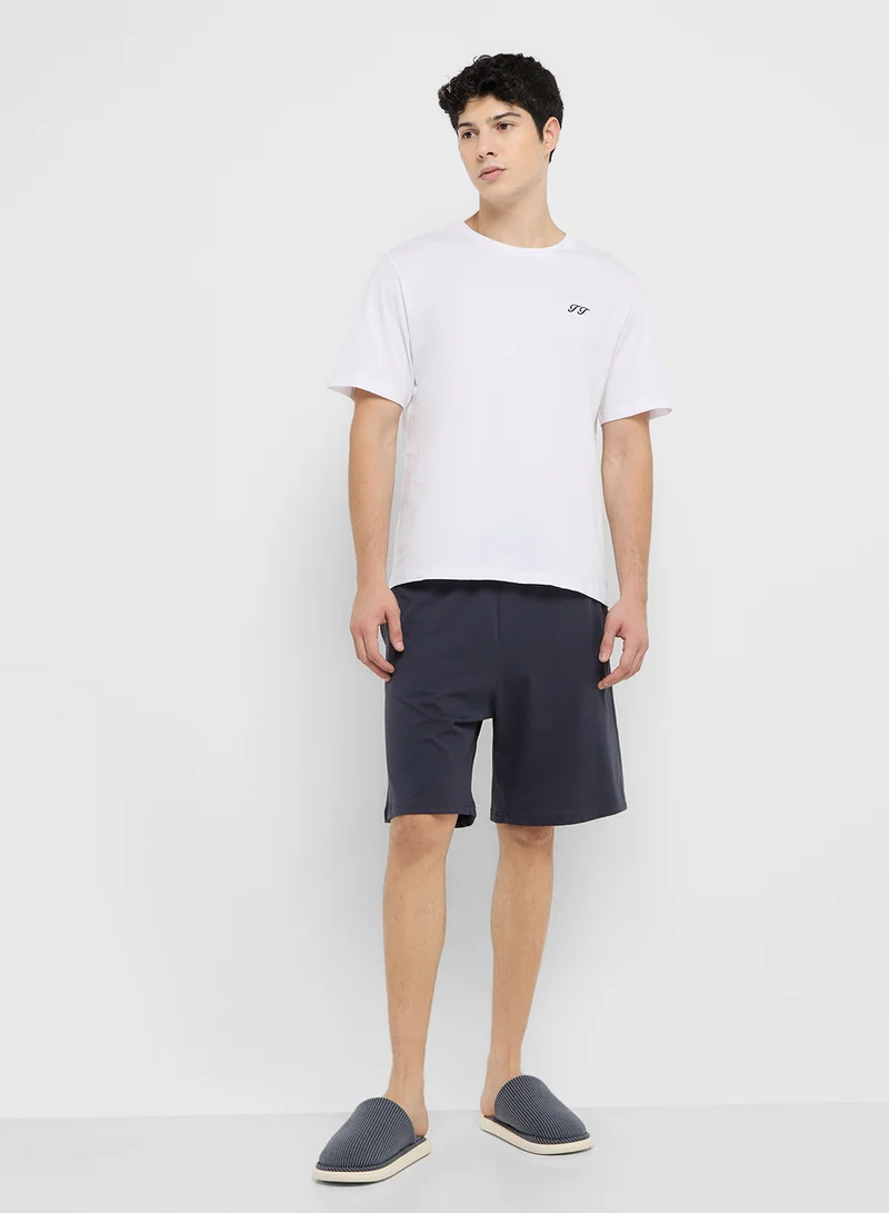 JACK & JONES JACOMAHA SS TEE AND SHORTS SET W
