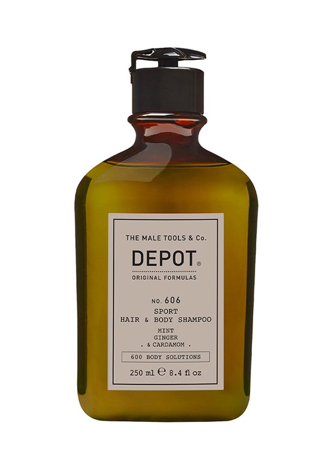 Depot Sport 2-in-1 Hair & Body Shampoo - Cleanses & Refreshes Hair & Skin, Ideal for Post-Workout Use, Leaves a Fresh Scent (250 ml) - Image 1