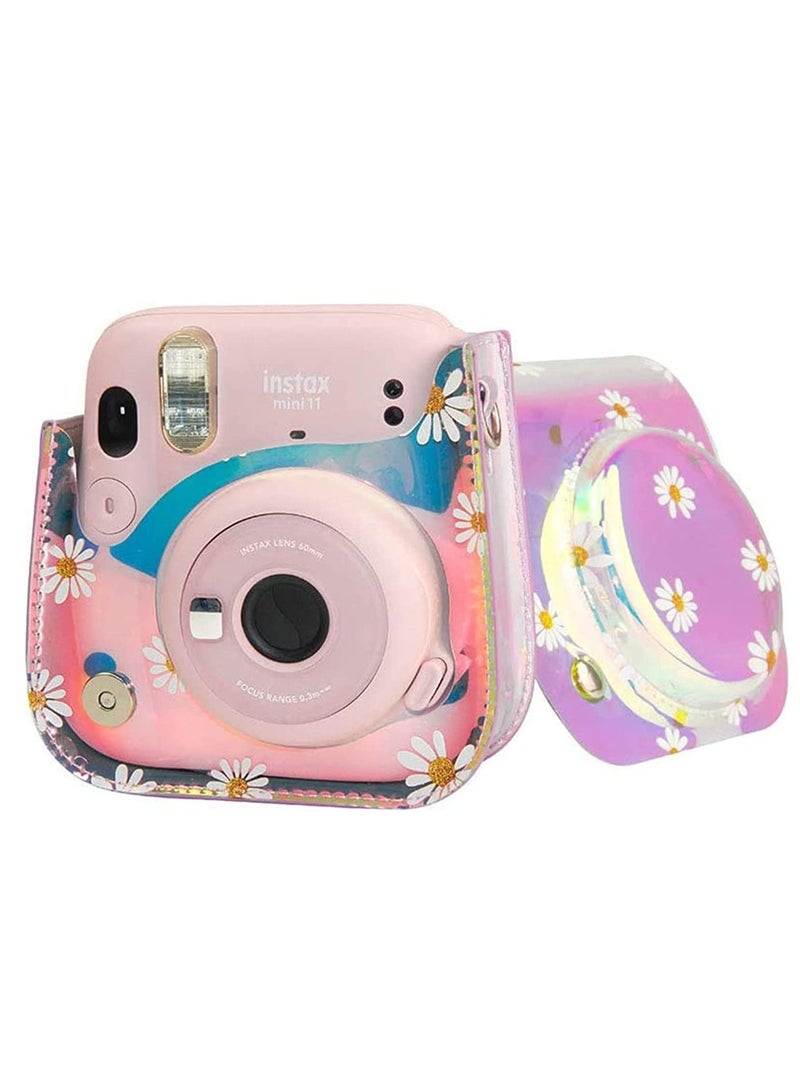 Y&D Camera Case Compatible For Fujifilm Instax Mini 11, 8, 8+, 9 Bag PVC Protective Cover, with Adjustable Shoulder Strap - Image 2