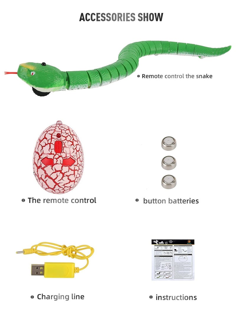 REZZOSS Remote Control Rattle Snake Realistic Robot Snake Toy – RC Animal Prank Toy with Infrared Receiver, Retractable Tongue & Swinging Tail | 3-Directional Movement & 3 Frequencies | Best Birthday & Eid Gift for Kids & Adult Pranksters Ages 6+ - Image 4