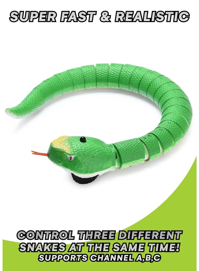 REZZOSS Remote Control Rattle Snake Realistic Robot Snake Toy – RC Animal Prank Toy with Infrared Receiver, Retractable Tongue & Swinging Tail | 3-Directional Movement & 3 Frequencies | Best Birthday & Eid Gift for Kids & Adult Pranksters Ages 6+ - Image 5