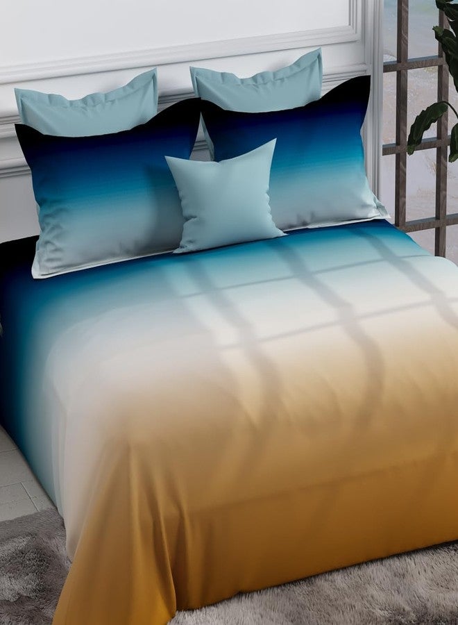 LABHAM® 300TC Tactile Silk Ombre Flat Bedsheet Set- King Size (274 x 274 cm) with 2 Pillow Covers (46 x 69 cm) | HD Digital Print | Ultra-Soft & Butterly Smooth | Shades - Image 1