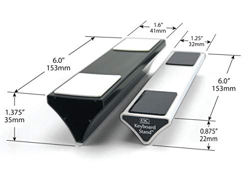 GPG2 ESC Keyboard Stand (2 Sizes), Fixed Tilt Ergonomic Riser for Compact & Full Keyboards, Non-Slip Base, Compatible with Flat-Back Keyboard Only - Image 4