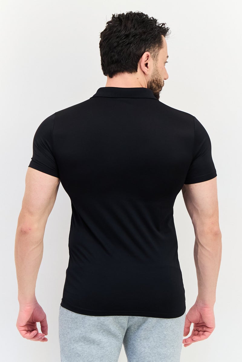 PUMA Men Slim Fit Short Sleeve Outdoor Polo Shirt, Black - Image 3