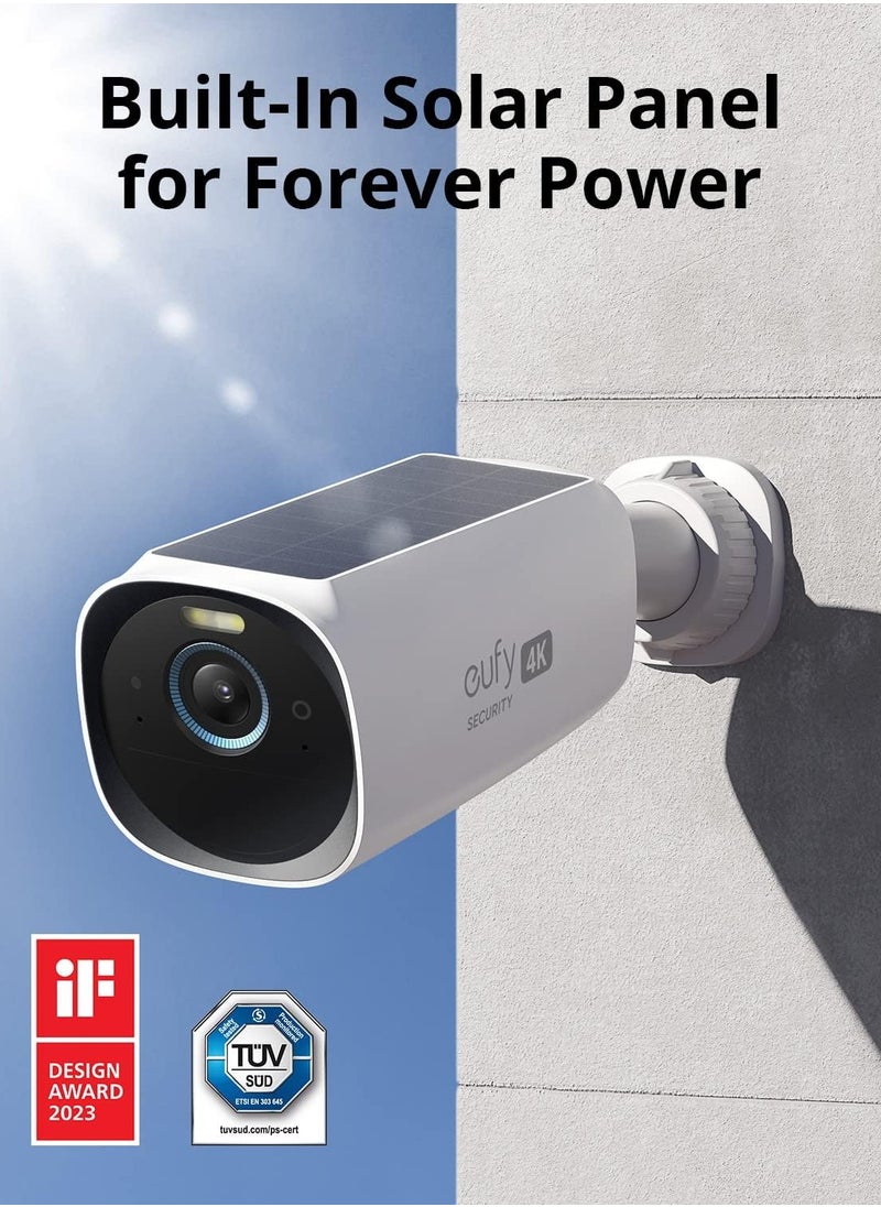 eufy eufy Security eufyCam 3 4-Cam Kit, Security Camera Outdoor Wireless, 4K Camera with Integrated Solar Panel, Forever Power, Face Recognition AI, Expandable Local Storage, Spotlight, No Monthly Fee  - Image 2