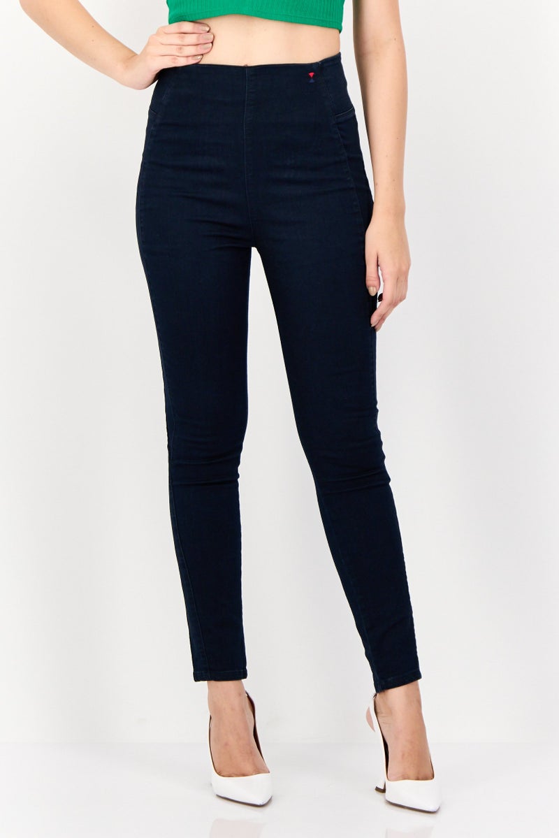SALSA Women Regular Fit Solid  Jeans, Navy - Image 1
