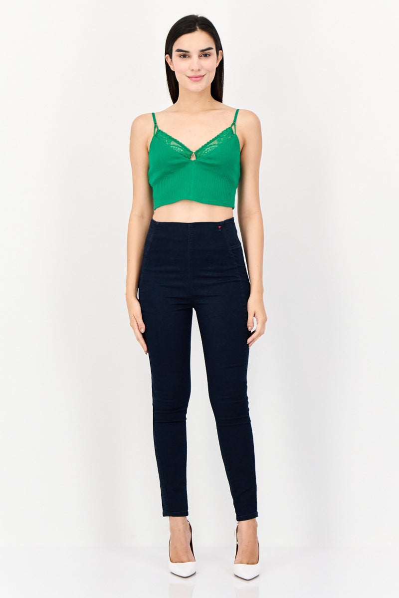 SALSA Women Regular Fit Solid  Jeans, Navy - Image 3