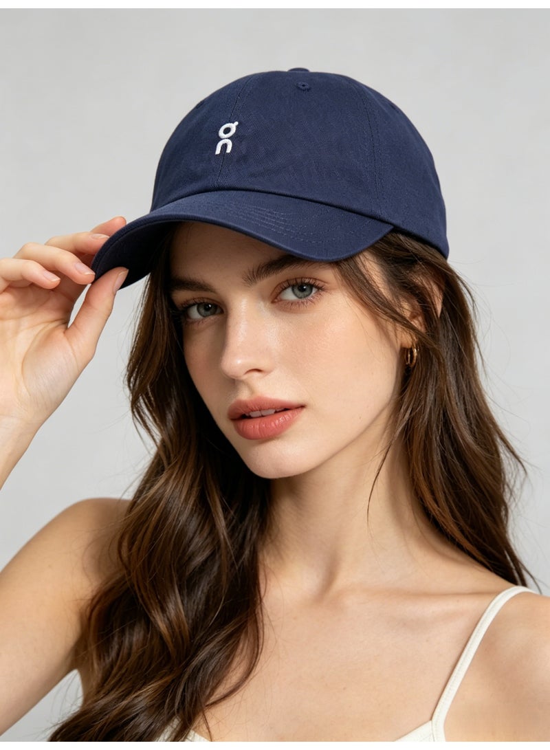 اون راننج On Running Classic Logo Baseball Cap, Navy Blue Adjustable Cotton Dad Hat for Men & Women - Image 4