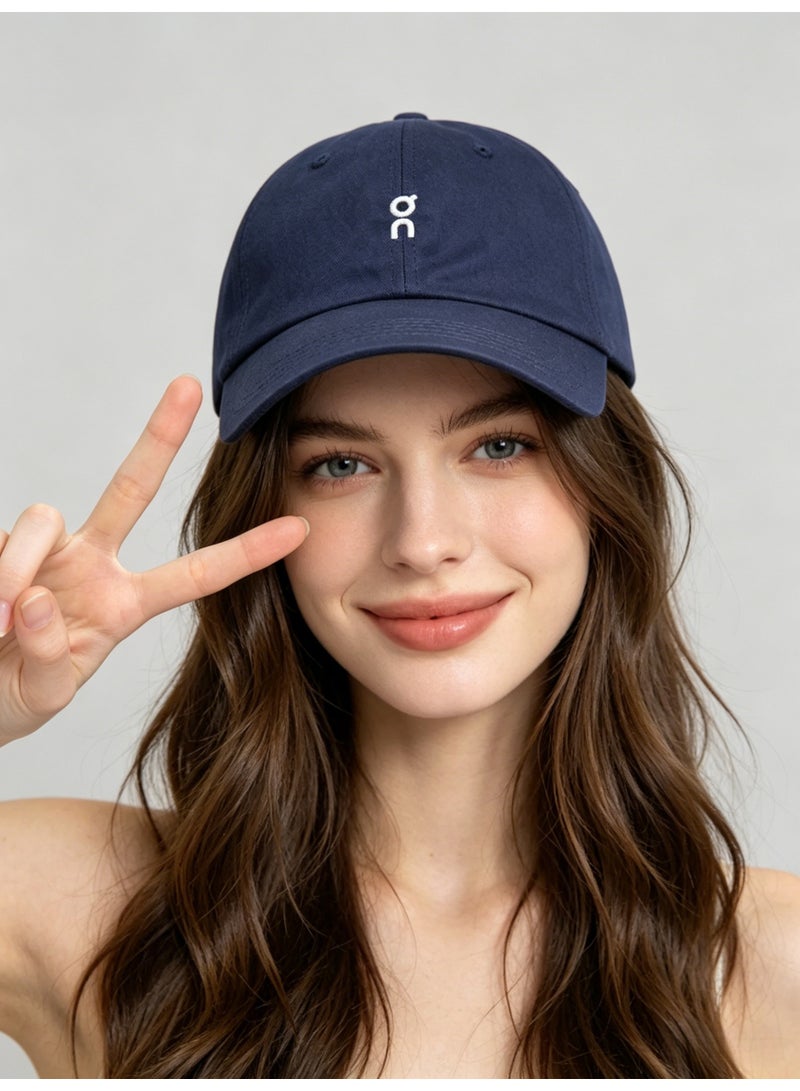 اون راننج On Running Classic Logo Baseball Cap, Navy Blue Adjustable Cotton Dad Hat for Men & Women - Image 1