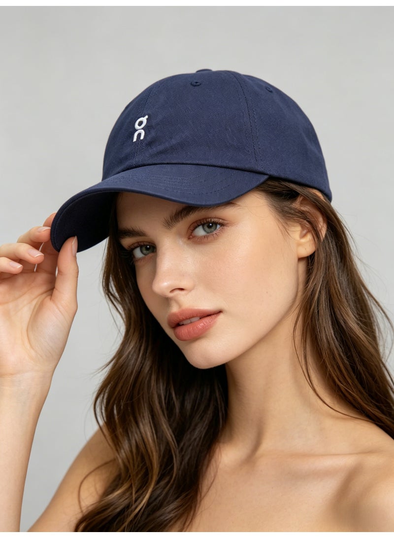 اون راننج On Running Classic Logo Baseball Cap, Navy Blue Adjustable Cotton Dad Hat for Men & Women - Image 3
