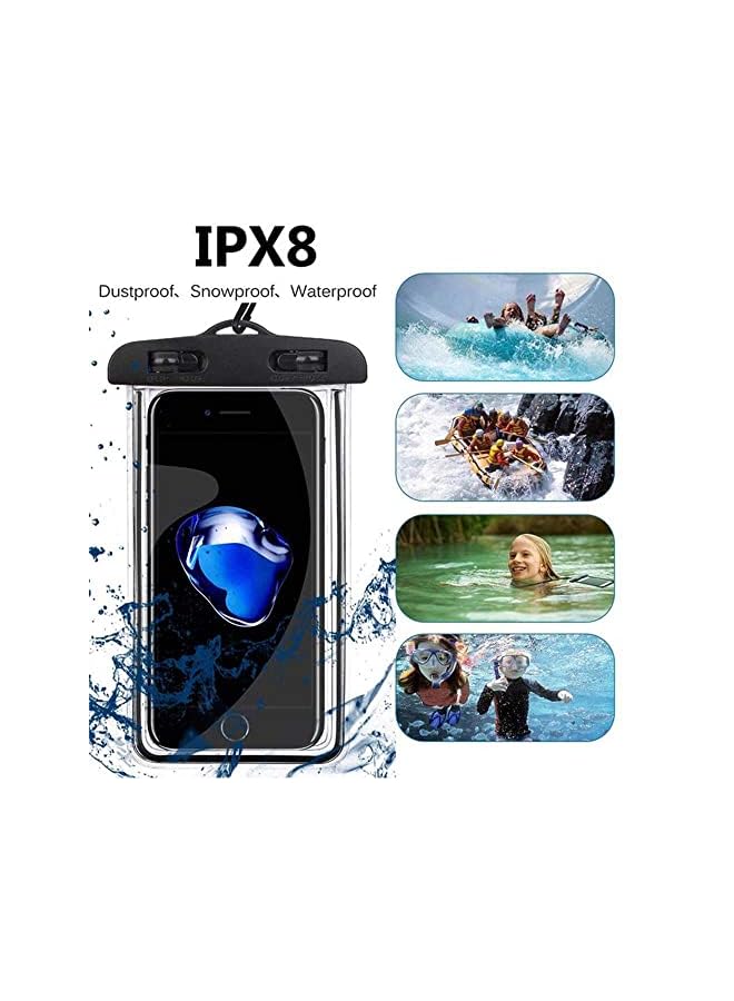 أكس سبرينج حقيبة هاتف مقاومة للماء 2 حزمة Ipx8 حافظة هاتف مقاومة للماء حافظة هاتف مقاومة للماء حقيبة جافة مع حبل ترقية حقيبة هاتف خلوي مقاومة للماء متوافقة مع آيفون وأندرويد - Image 2